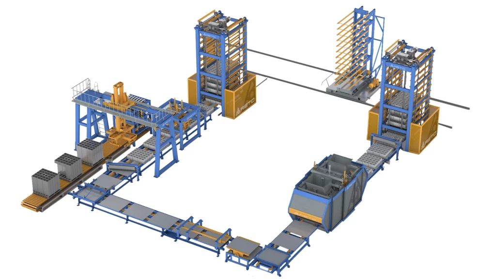 Máquina para fabricar tijolos de bloco de concreto totalmente automática